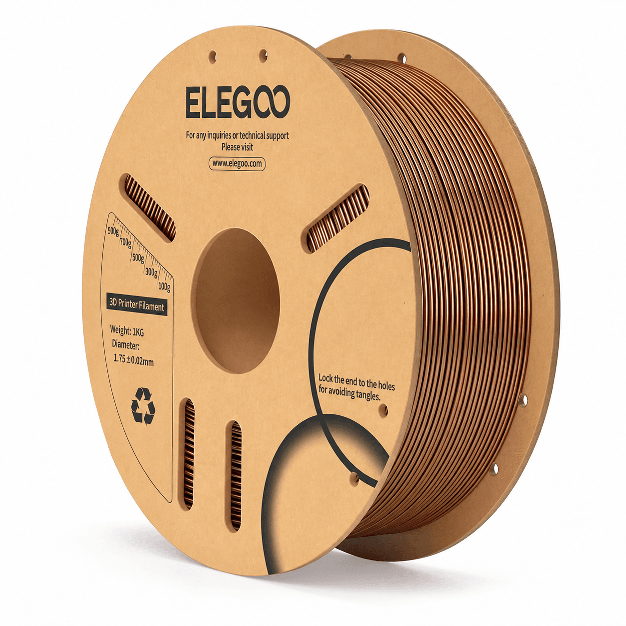 ELEGOO Metal PLA Copper 1 kg – 1.75 mm Filament